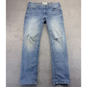 Ariat Jeans Mens 32x34 Blue Real Denim Real Straight Distressed (Measures 34x34)